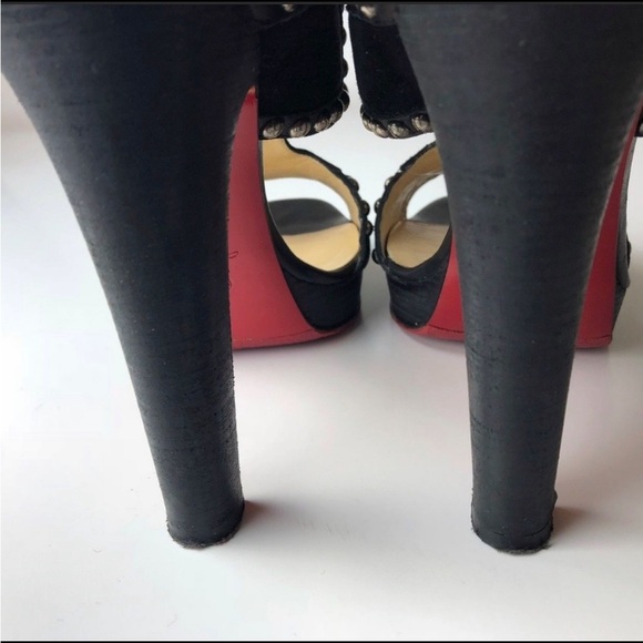 Christian Louboutin Black Studded Heels - Picture 5 of 7